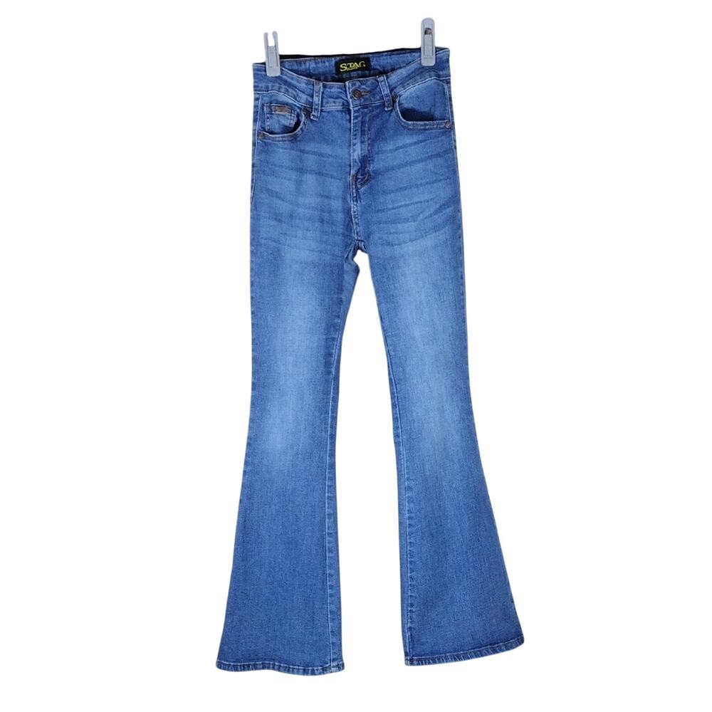 Stag Jeans Women’s S/25 Bold Blue Flare Stretch Spandex Streetwear Denim